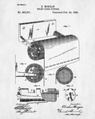 Toilet Paper Holder Patent Print Bathroom Wall Art Blueprint Art Poster