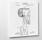 Toilet Paper Patent Print Bathroom Blueprint Wall Art Poster - OnTrendAndFab