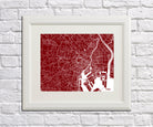 Tokyo City Street Map Print Feature Wall Art Poster