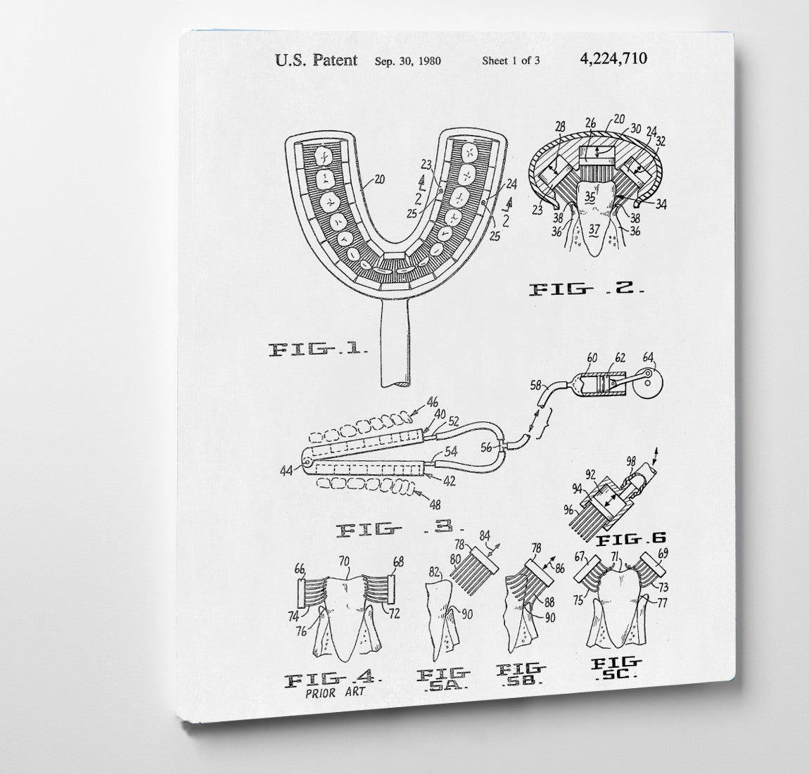 Toothbrush Patent Print Bathroom Art Dentist Poster - OnTrendAndFab