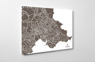 Torquay, England City Street Map Print Feature Wall Art Poster