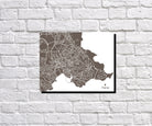 Torquay, England City Street Map Print Feature Wall Art Poster