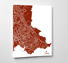 Torquay, England City Street Map Print Feature Wall Art Poster