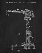 Crane Poster Building Blueprint Construction Machinery Patent Print