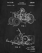 Tractor Patent Print Farm Equipment Blueprint Poster Farming Print