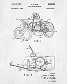 Tractor Patent Print Farm Equipment Blueprint Poster Farming Print