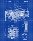 Railroad Patent Print Train Coupler Railway Wall Art