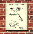 Trampoline Patent Print Gymnastics Poster Gym Blueprint