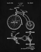 Tricycle Patent Print Cycling Blueprint Poster - OnTrendAndFab