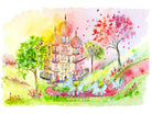Indian Elephants Cute Children's Nursery Wall Art Print