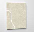 Tulsa City Street Map Print Feature Wall Art Poster