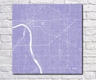 Tulsa, Oklahoma City Street Map Print Custom Wall Map