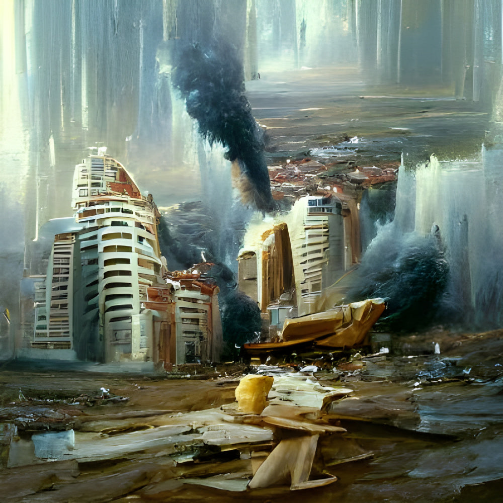 Twisted City, Abstract Fine Art Print