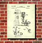 Tyre Fitting Patent Print Garage Blueprint Workshop Poster