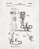 Tyre Fitting Patent Print Garage Blueprint Workshop Poster