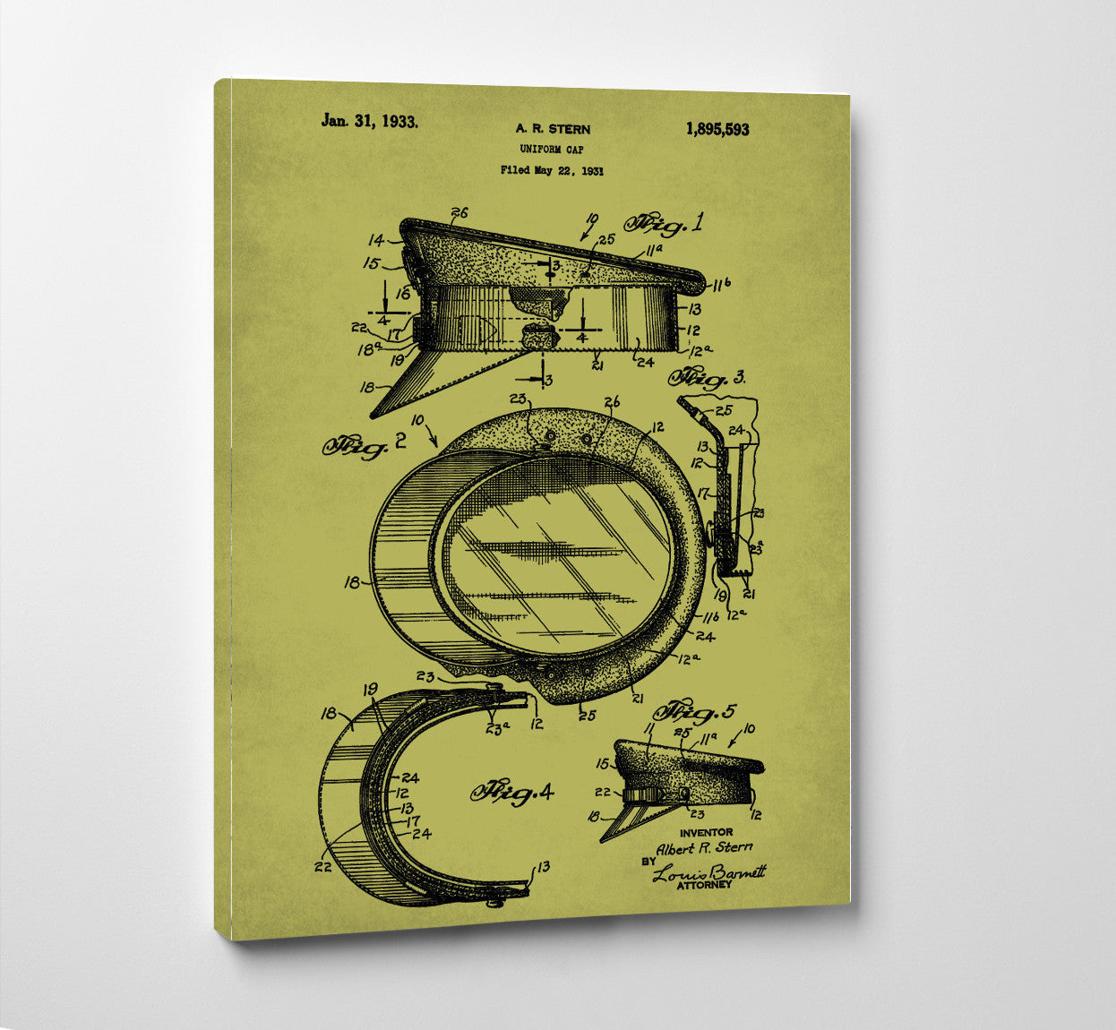 Uniform Cap Patent Print Police Wall Art Poster - OnTrendAndFab