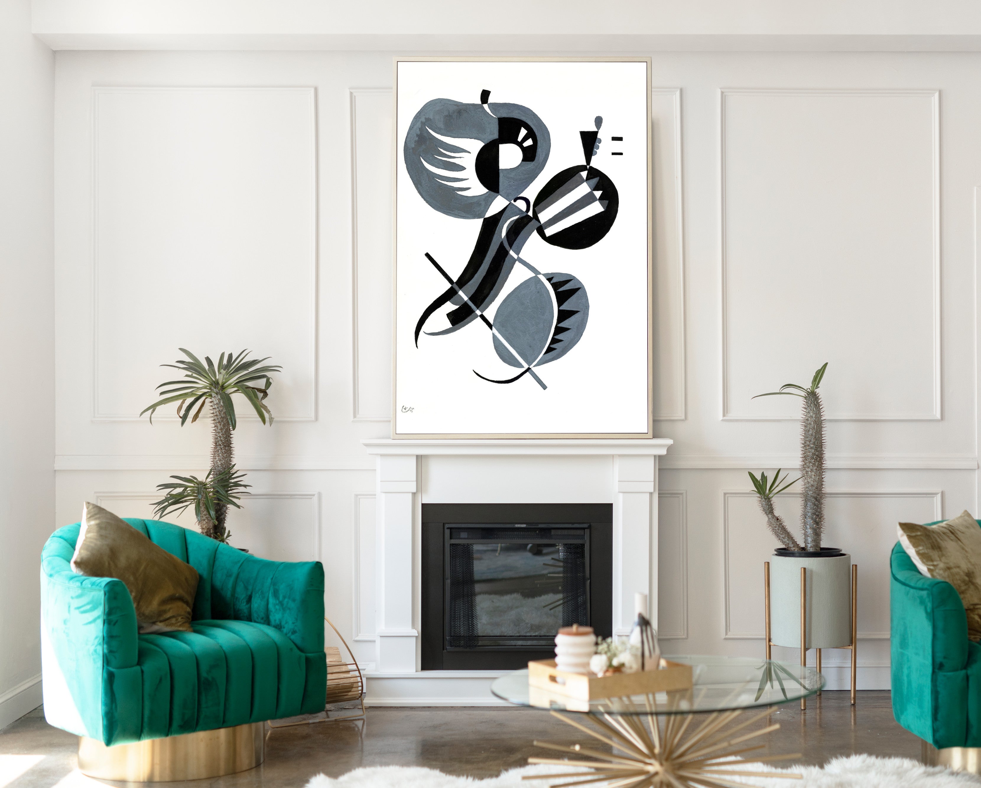 Geometric Abstract , Wassily Kandinsky Fine Art Print