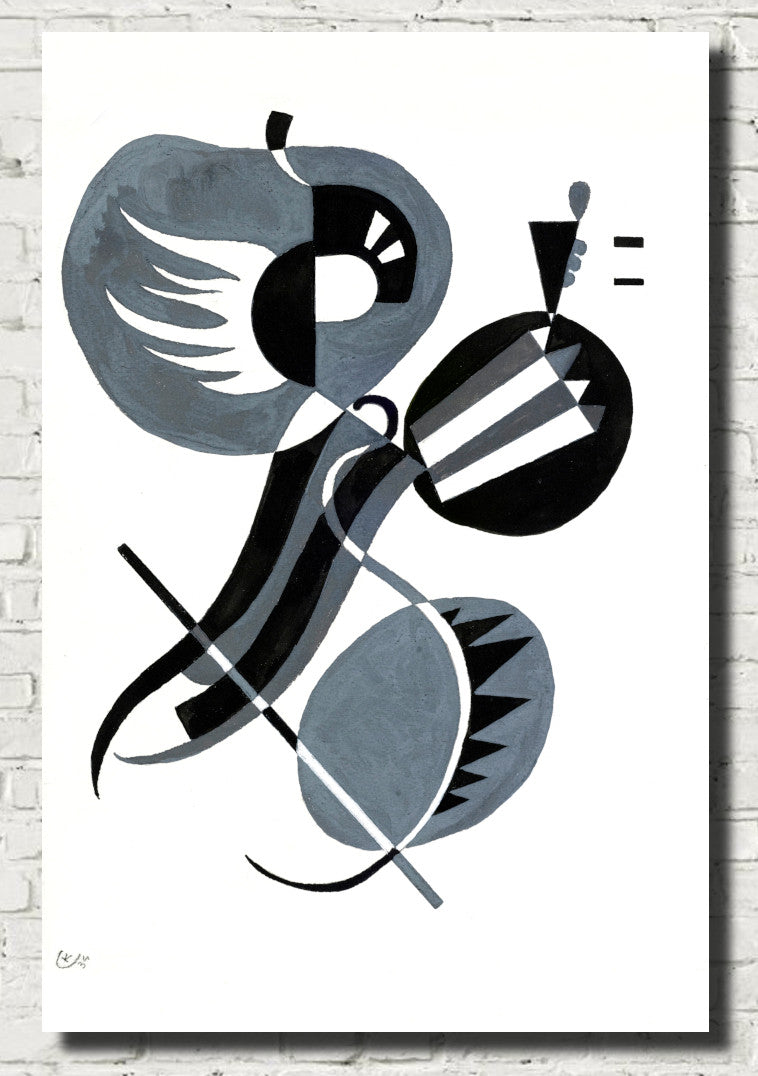 Geometric Abstract , Wassily Kandinsky Fine Art Print