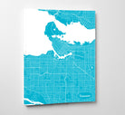 Vancouver City Street Map Print Feature Wall Art Poster