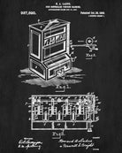 Vending Machine Blueprint Man Cave Poster Workshop Patent Print - OnTrendAndFab