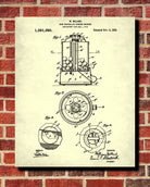 Vending Gumball Machine Patent Print Man Cave Poster Workshop Blueprint - OnTrendAndFab