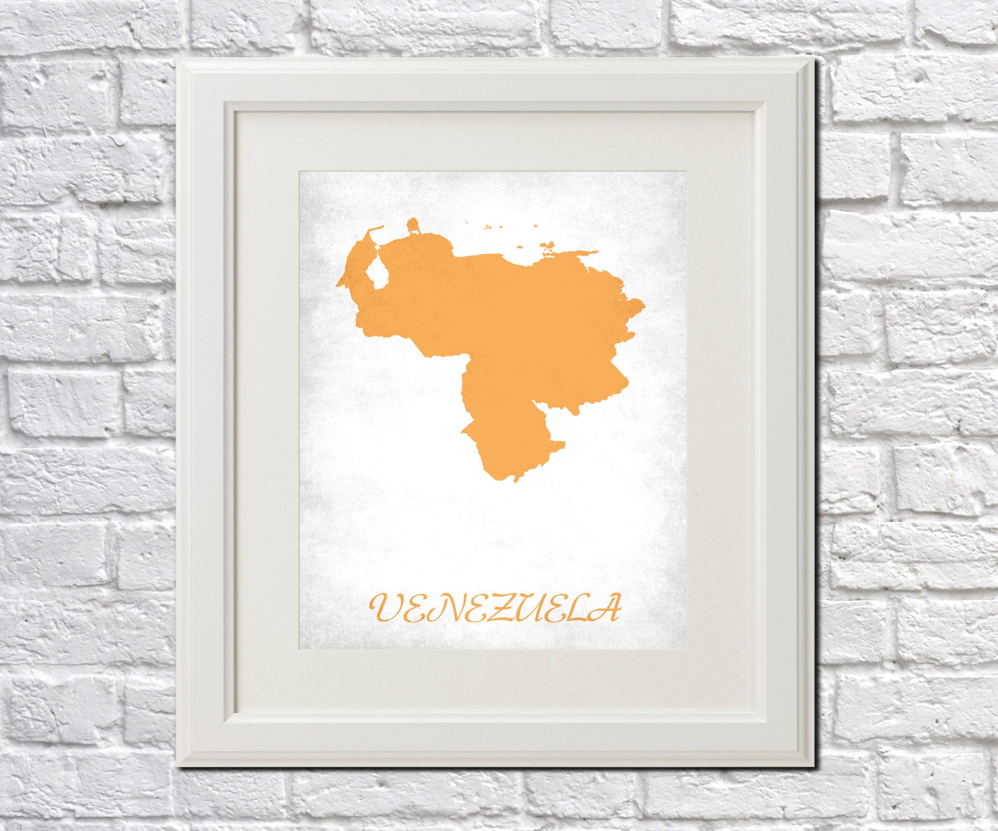 Venezuela Map Print Outline Wall Map of Lebanon