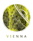 Vienna, Austria City Street Map Custom Wall Map Poster