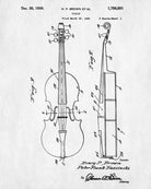 Violin Patent Print Musical Instrument Blueprint Orchestra Poster - OnTrendAndFab
