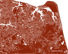 Virginia Beach, USA Street Map Print Feature Wall Art Poster