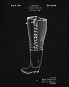 Fishing Wader Patent Print Angling Blueprint Sports Poster