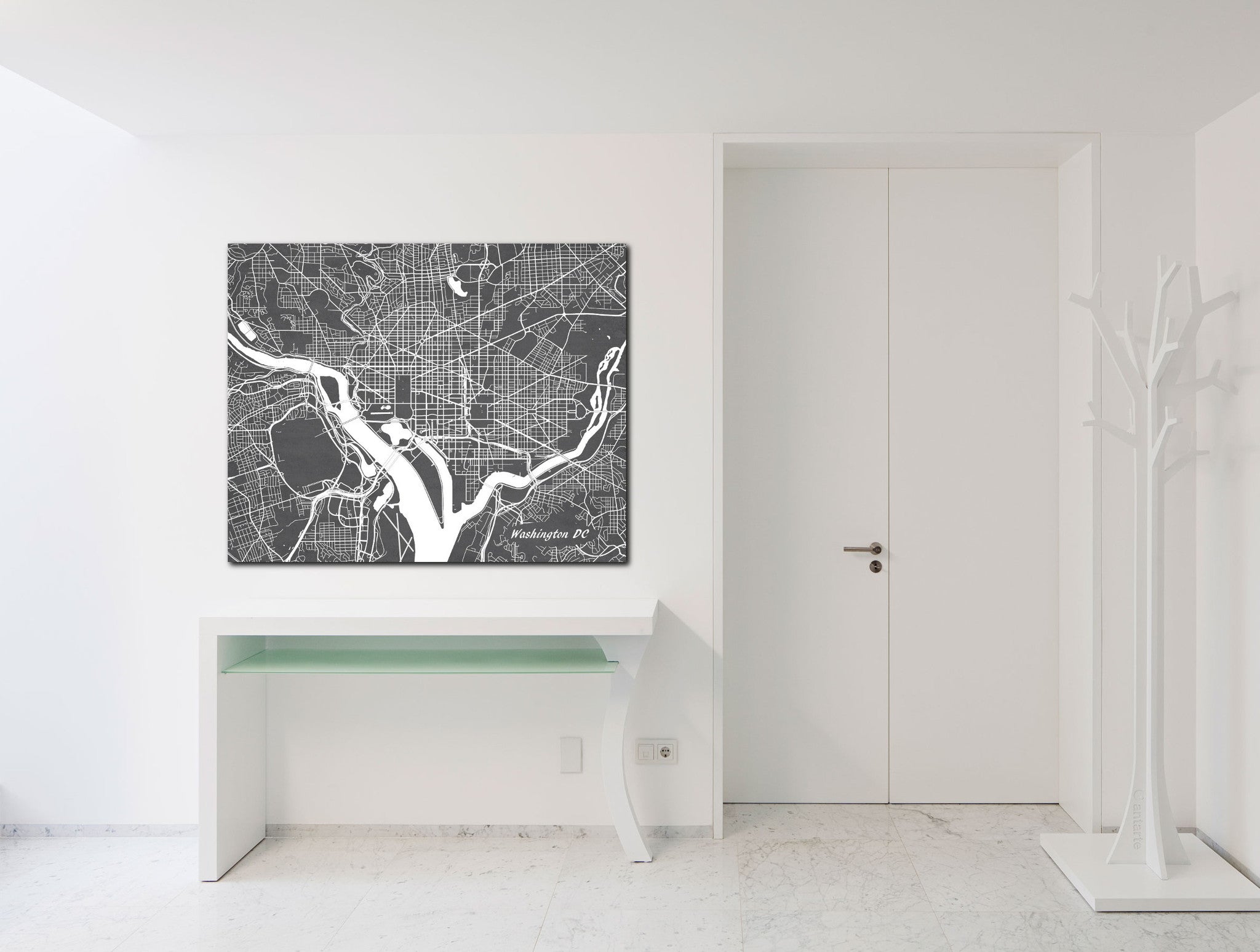 Washington DC City Street Map Print Modern Art Poster