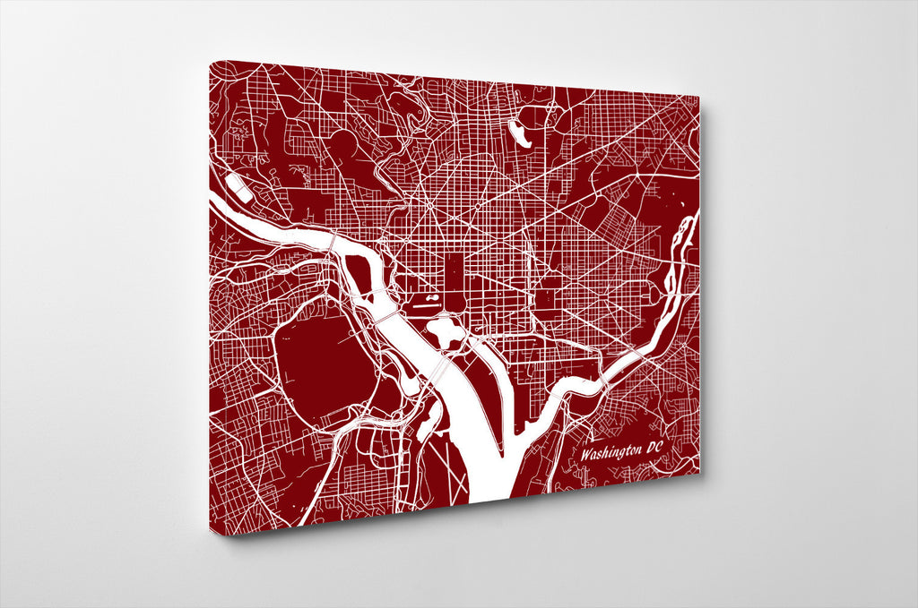 Washington DC City Street Map Print Modern Art Poster