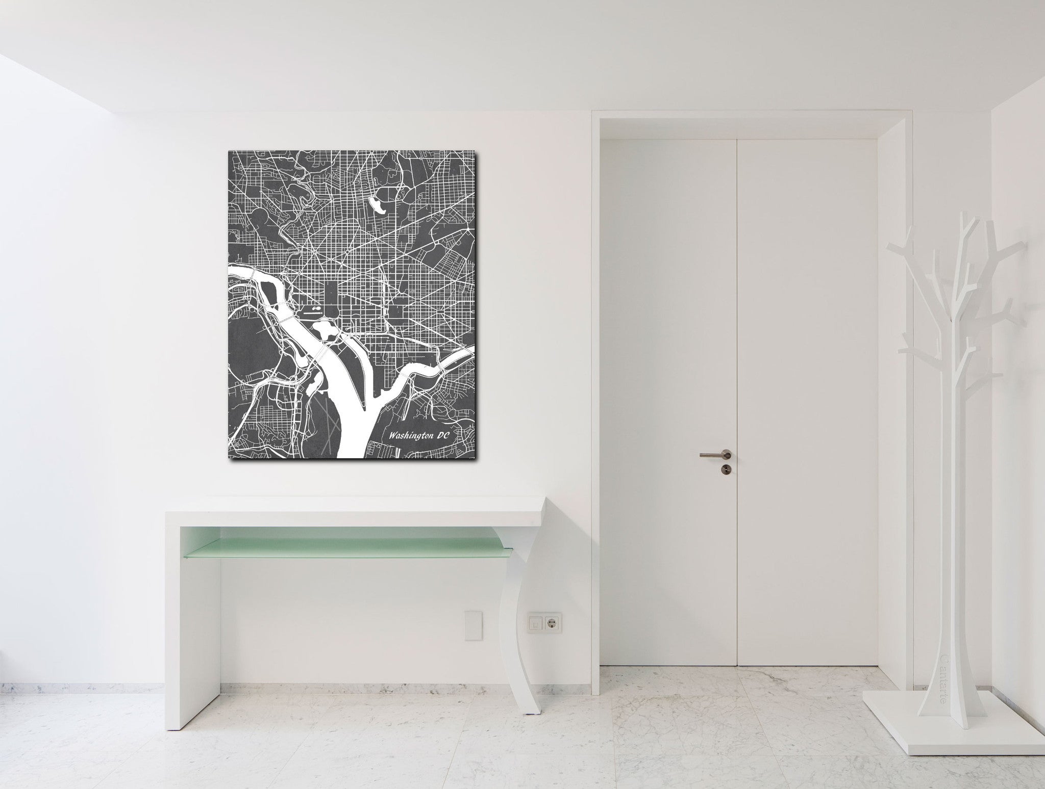Washington DC City Street Map Print Modern Art Poster