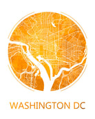 Washington D.C. City Street Map Custom Wall Map Poster