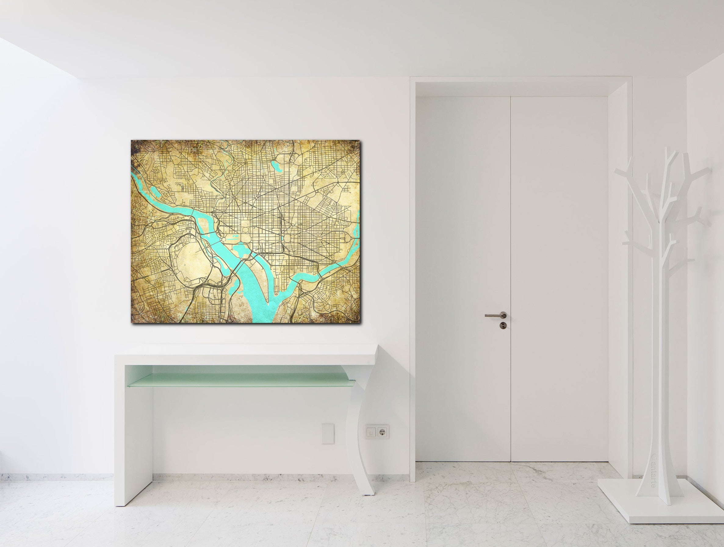 Washington DC City Street Map Custom Wall Map Print