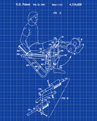 Gym Equipment Patent Print Body Building Poster Weights Art