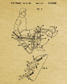 Gym Equipment Patent Print Body Building Poster Weights Art