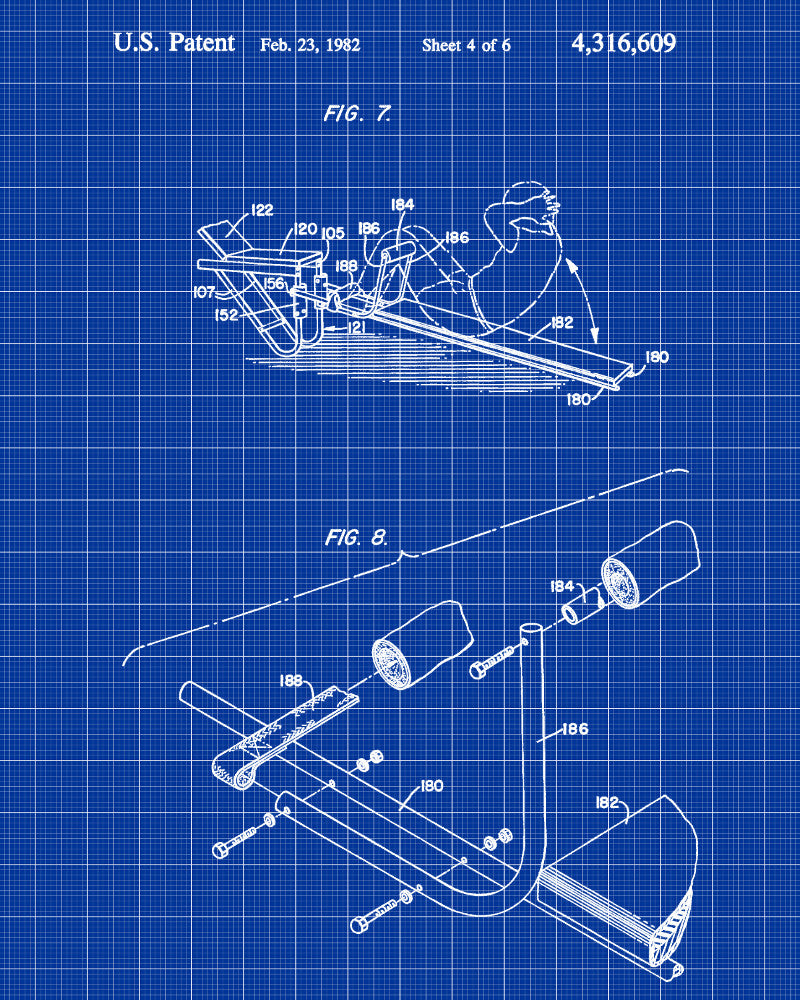 Gym Equipment Patent Print Body Building Poster Weight Training
