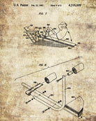 Gym Equipment Patent Print Body Building Poster Weight Training
