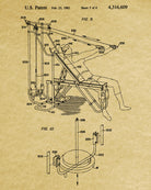 Weight Training Patent Print Body Building Poster Gym Equipment