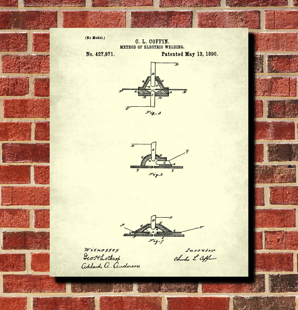 Welding Patent Print Welders Blueprint Workshop Poster