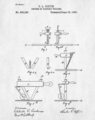 Welding Patent Print Welder Blueprint Workshop Poster