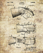 Welding Glove Patent Print Welder Blueprint Workshop Poster