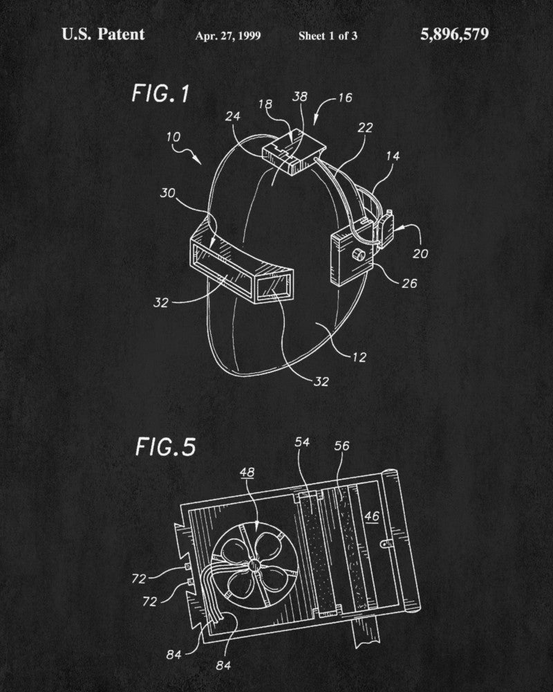 Welding Patent Print Welders Helmet Blueprint Workshop Poster