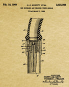 Welding Nozzle Patent Print Welder Blueprint Workshop Poster