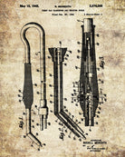 Welding Patent Print Welder Torch Workshop Poster