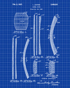 Whiskey Barrel Patent Print Bar Decor Wall Art Pub Poster