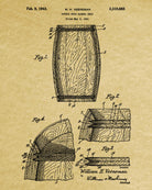 Whiskey Barrel Patent Print Bar Wall Art Pub Poster