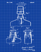 Bar Decor Whiskey Bottle Patent Print Pub Wall Art Poster