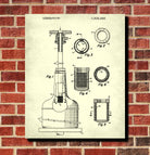 Whiskey Bottle Filling Patent Print Bar Wall Art Pub Decor Poster